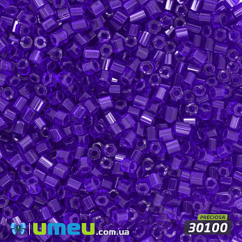 Бисер чешский Рубка 10/0, №30100, Синий прозрачный (BIS-018325)