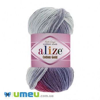 Пряжа Alize Cotton Gold Batik 100 г, 330 м, Фиолетово-синя 3686 (YAR-038343)