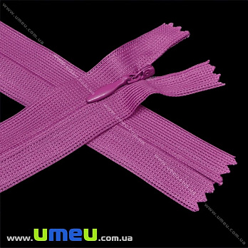 Молния потайная неразъемная, 50 см, Тип 3, Малиновая (ZIP-016036)