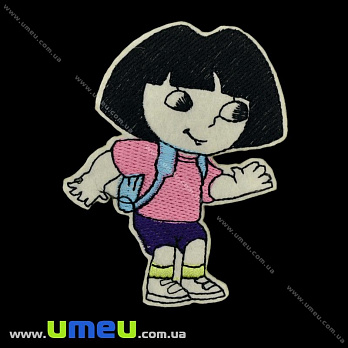 Термоаплікація Даша-мандрівниця, 8х6 см (APL-022339)