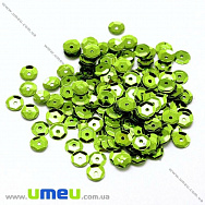 Паєтки Китай круглі грановані, 4 мм, Зелені (PAI-031954)