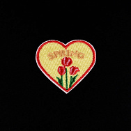 Аплікація на клейовій основі Серце, 4,5х4 см, Жовта (APL-055027)