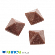 Кабошон нат. камінь Авантюрин Золотий пісок, Піраміда, 14х14х10 мм (KAB-042754)