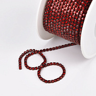 Стразовий ланцюг SS6 - 2,0 мм, Бордовий, Стрази скляні бордові (ZEP-061014)