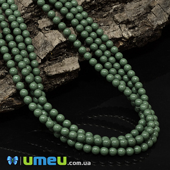 Бусины чешское стекло Preciosa Жемчуг 4 мм Ceramic Sage, Зеленые (BUS-042320)