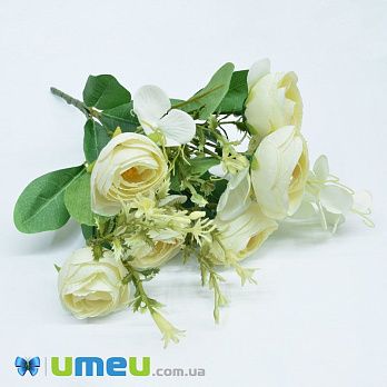 Букет півонії, 35 см, Кремовий (DIF-044953)