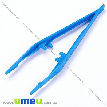 Пінцет біжутерний пластиковий, 13 cм, Синій (INS-037138)