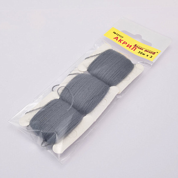 Акрилові нитки, №12117, Попелясто-сірі (MUL-058840)