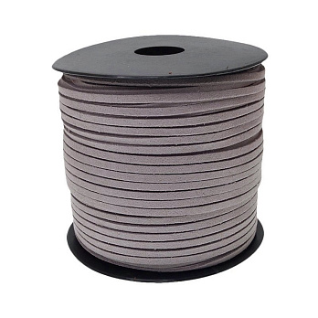 Замшевый шнур, 3 мм, Бежево-серый (LEN-044174)