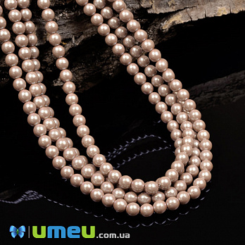 Намистини чеське скло Preciosa Перли 4 мм Pearlescent Pink, Пудрові (BUS-049418)