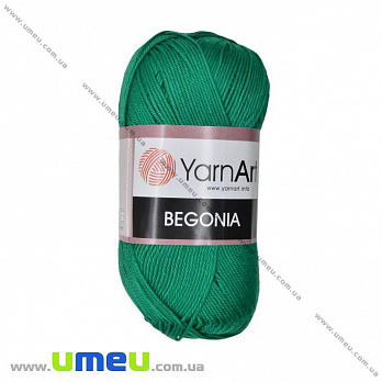 Пряжа YarnArt Begonia 50 г, 169 м, Зелена 6334 (YAR-023028)