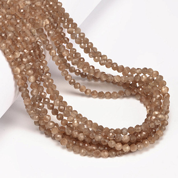 Намистини Котяче око, Синт. камінь, 3 мм, Гірчичні, Круглі грановані (BUS-054294)