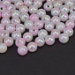 Бусины пластиковые градиентные, Круглые, 6 мм, Розовые  (BUS-059562)