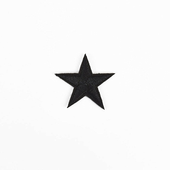 Термоаплікація Зірка, 3 см, Чорна (APL-060033)