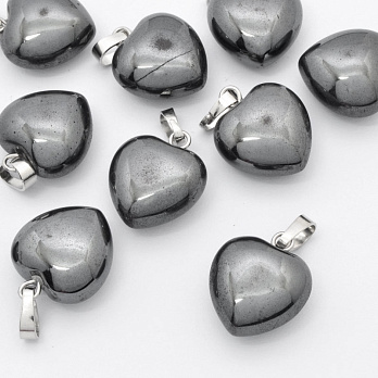 Подвеска Сердце, Искусствен. камень Терагерц, 18х15х10 мм (POD-054411)