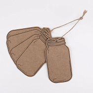 Бірки для подарунків, Банка, 65х35 мм, Крафт (UPK-056650)