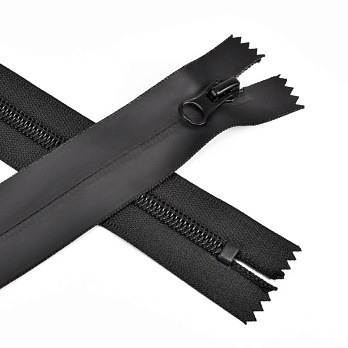 Молния спиральная неразъемная Водоотталкивающая, 18 см, Тип 7, Черная (ZIP-060474)