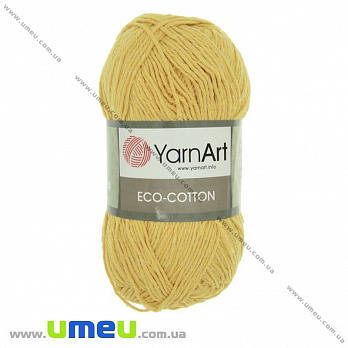 Пряжа YarnArt Eco-cotton 100 г, 220 м, Желтая 764 (YAR-025230)