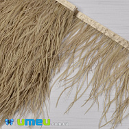 Пір'я страуса на стрічці, 10-15 см, Бежеві (PER-040300)