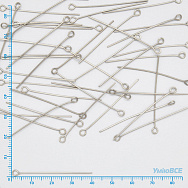 Булавки из нерж. стали, 40 мм, Темное серебро (STL-056221)