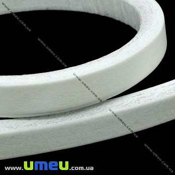 Основа для браслета Regaliz из нат. кожи, Белая, 10х6мм, 20 cм (OSN-006360)