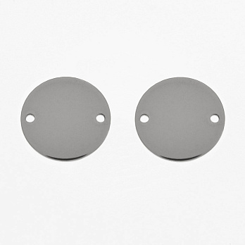 Коннекторы из нерж. стали Круглые, 10 мм, Темное серебро (STL-061424)
