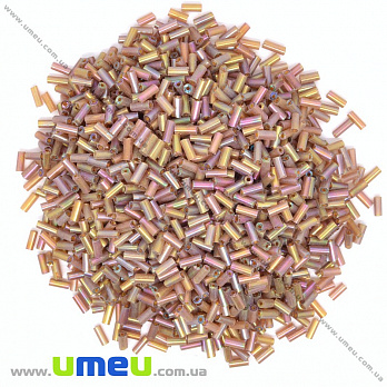 Бисер китайский стеклярус, 4,5 мм, Коричневый АВ (BIS-033864)