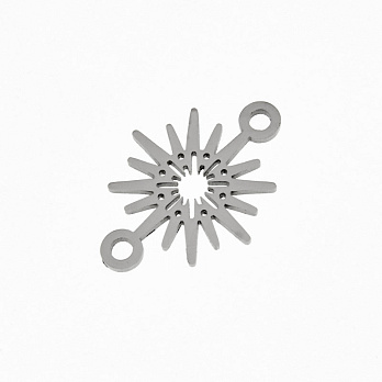 Коннектор из нерж. стали Звезда, 20,5х15 мм, Темное серебро (STL-061401)