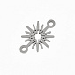 Коннектор из нерж. стали Звезда, 20,5х15 мм, Темное серебро (STL-061401)