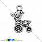 Підвіска метал. Коляска, 19х14 мм, Античне срібло (POD-001267)
