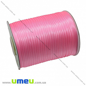 Атласная косая бейка, 15 мм, Розовая (LEN-010341)