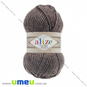 Пряжа Alize Lanagold Plus 100 г, 140 м, Серо-коричневая 240 (YAR-029553)