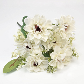 Букет жоржин, 34 см, Білий (DIF-057623)