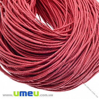 Вощеный шнур (коттон), 3 мм, Красный (LEN-026017)