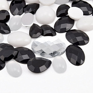 Кабошони пластикові, Мікс чорно-білий (KAB-060980)