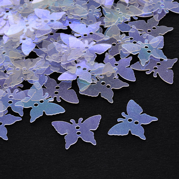 Пайетки Китай Бабочки, 17х13 мм, Прозрачные АВ (PAI-052652)