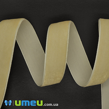 Лента бархатная, 20 мм, Бежевая (LEN-042189)