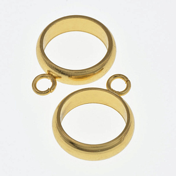 Бейл из нержавеющей стали, 12,5х10х3 мм, Золото (STL-058439)