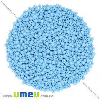 Бісер китайський середній, 8/0, Блакитний натуральний, 3 мм (BIS-012028)