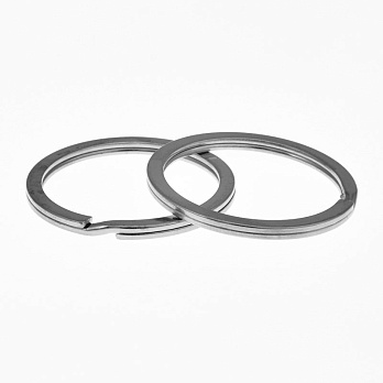 Кільце для ключів плоске, Темне срібло, 20 мм (OSN-059413)