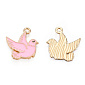 Підвіска метал. Голуб Миру рожевий, 20х18 мм, Золото (POD-053635)
