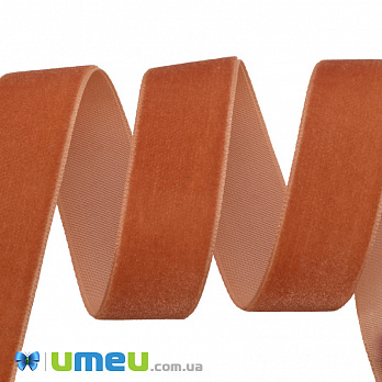 Лента бархатная, 20 мм, Оранжевая (LEN-039440)
