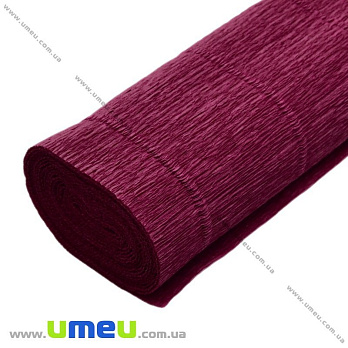 Гофрований папір Італія, Бордовий 586, 180 г, 50х50 см (DIF-019098)