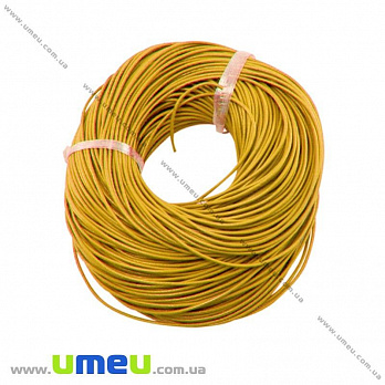 Шкіряний шнур, 1,5 мм, Жовтий (LEN-029767)