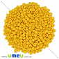 Бисер китайский крупный, 6/0, Желтый натуральный, 4 мм (BIS-015629)