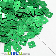 Паєтки Китай квадратні, 5х5 мм, Зелені (PAI-013140)