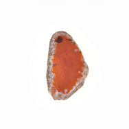 Срез Агата без отверстия, Красно-коричневый, 55х30 мм (POD-012001)