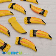 Дзьоб тукана правий великий, Жовто-оранжевий, 35 мм (OSN-040397)