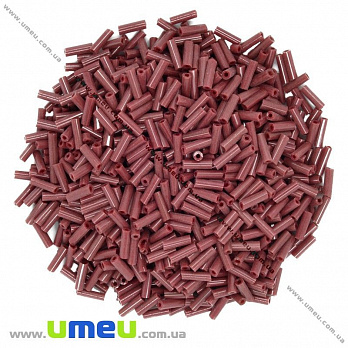 Бисер китайский стеклярус, 6 мм, Коричневый натуральный (BIS-001503)