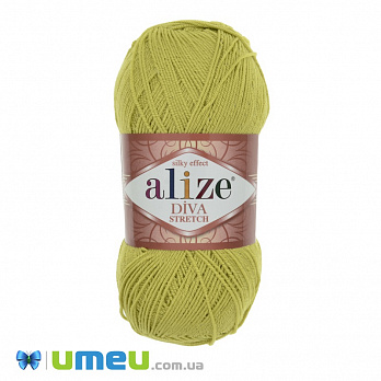 Пряжа Alize Diva Stretch 100 г, 400 м, Оливкова 109 (YAR-038359)